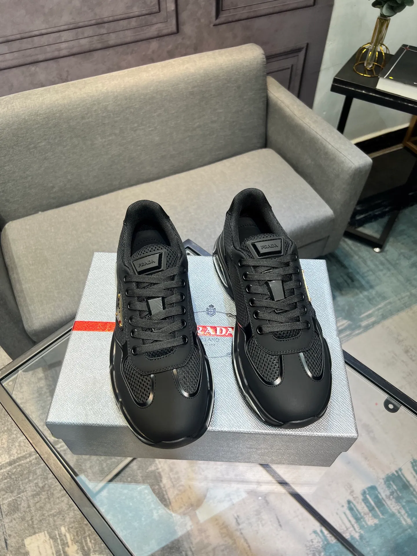 Men's shoes 💰660 [PRADA] Men's shoes are popular in the counter, official website is synchronized, 1 high-quality shipment ✔️ Original frosted cowhide + cowhide lining, 1🆚1 replica, original sole, 38-45 (45 customized, non-refundable)